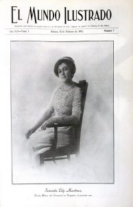 14 El Mundo Ilus 18 feb. 1912 Portada int. Lily Mtz. reina Carnaval Guaymas