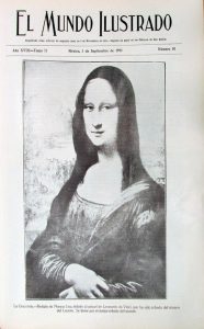 20 El Mundo Ilus 3 sept. 1911 Portada interna. Mona Lisa